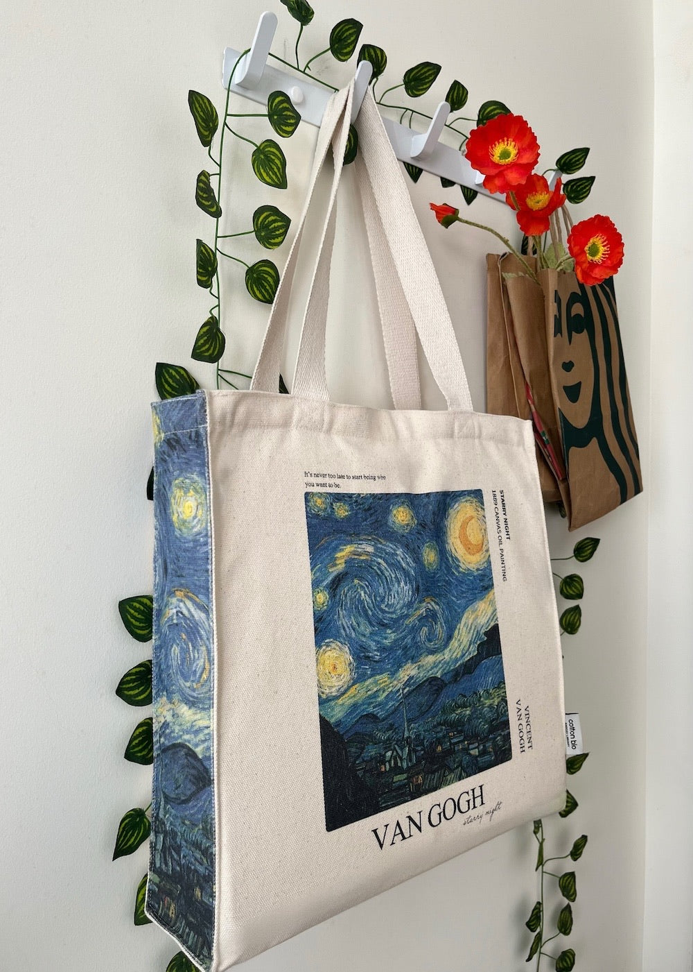 Starry night tote bag online