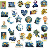 50 Van Gogh Oil Painting Stickers