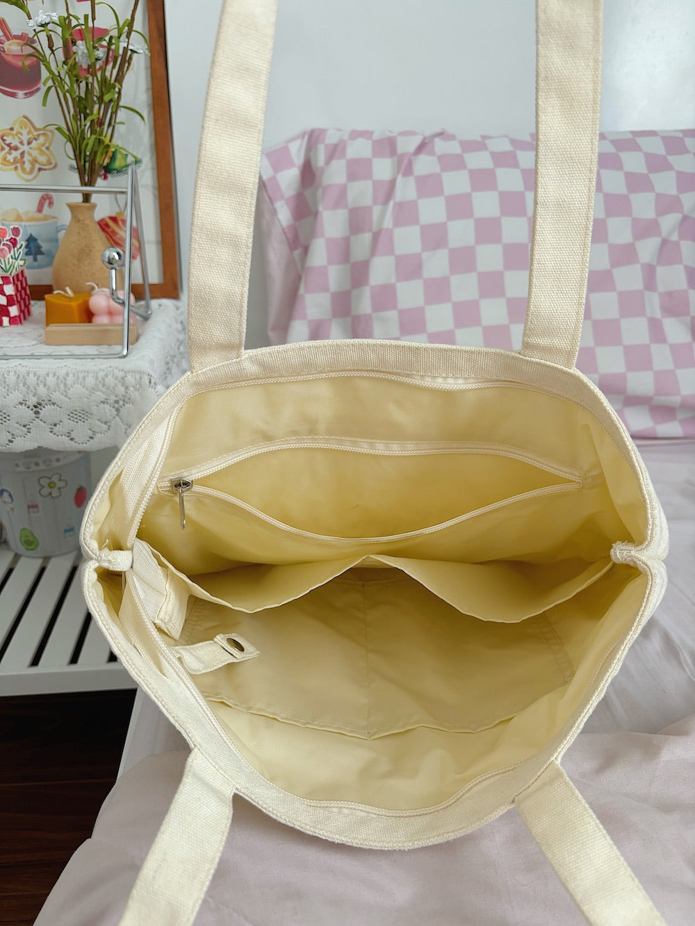 Classic Tote (Cream) - Waterproof Tote Bag