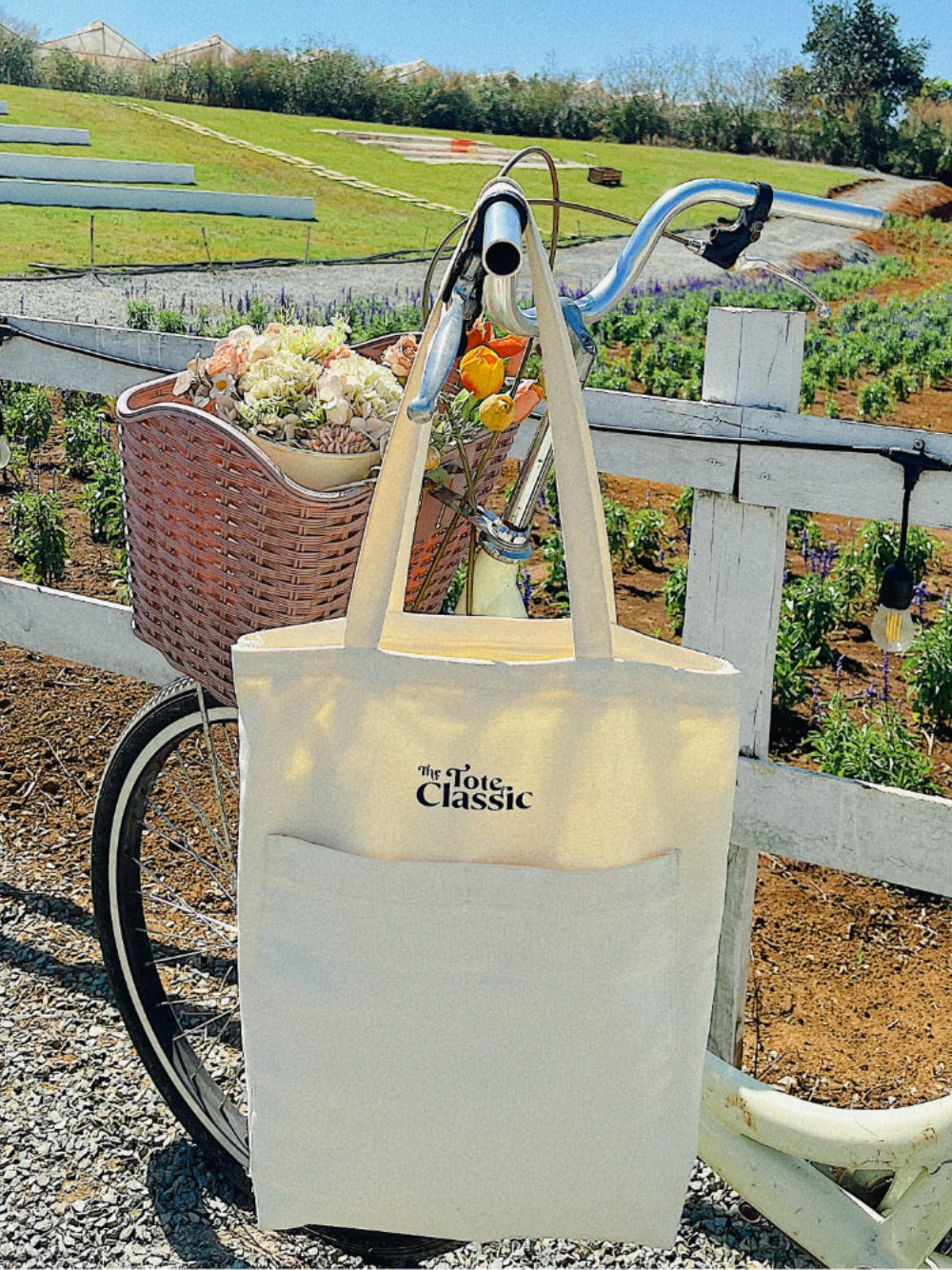 Classic Tote (Cream) - Waterproof Tote Bag