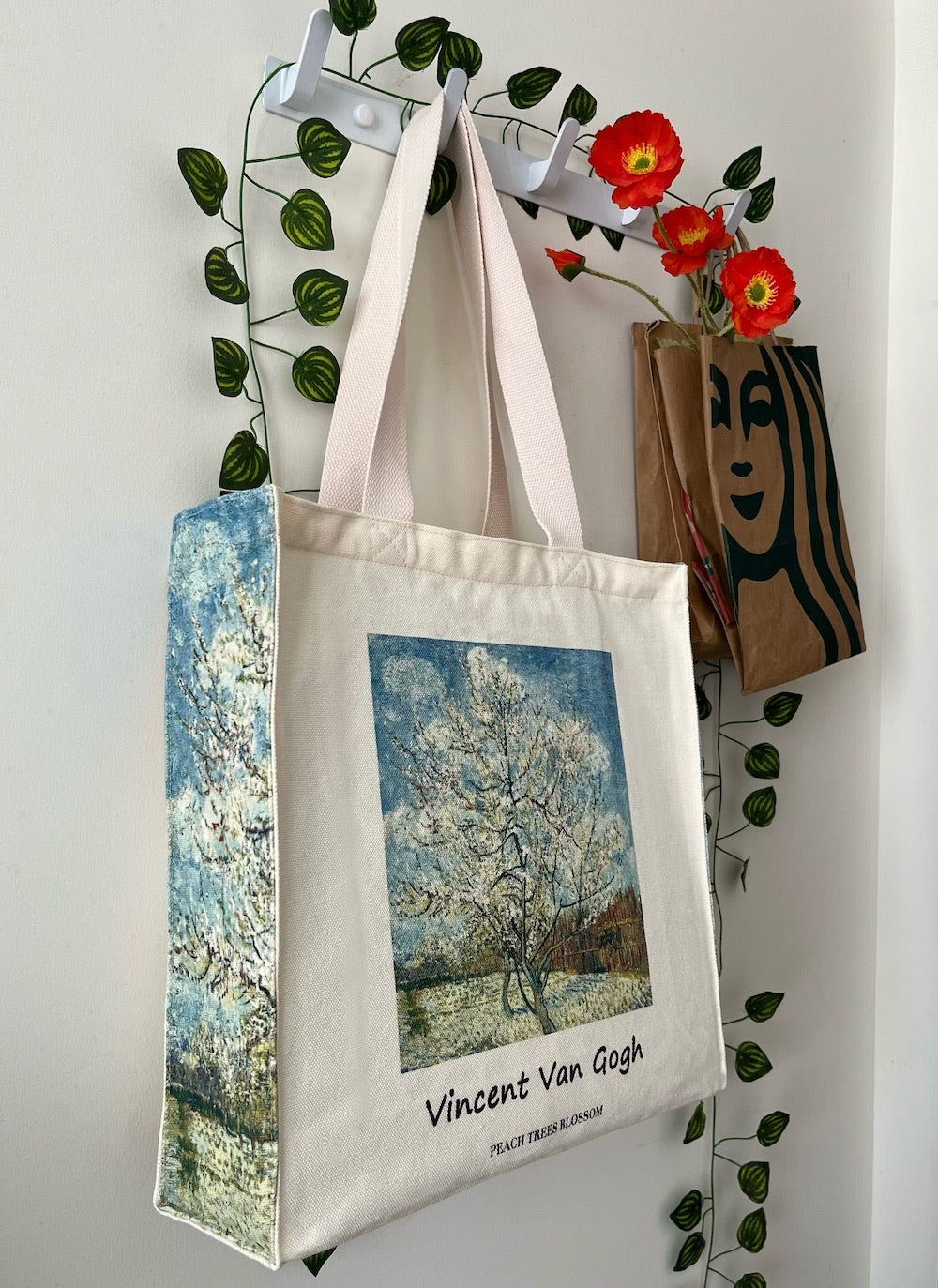 Van Gogh "Peach Trees Blossom" - Tote Bag