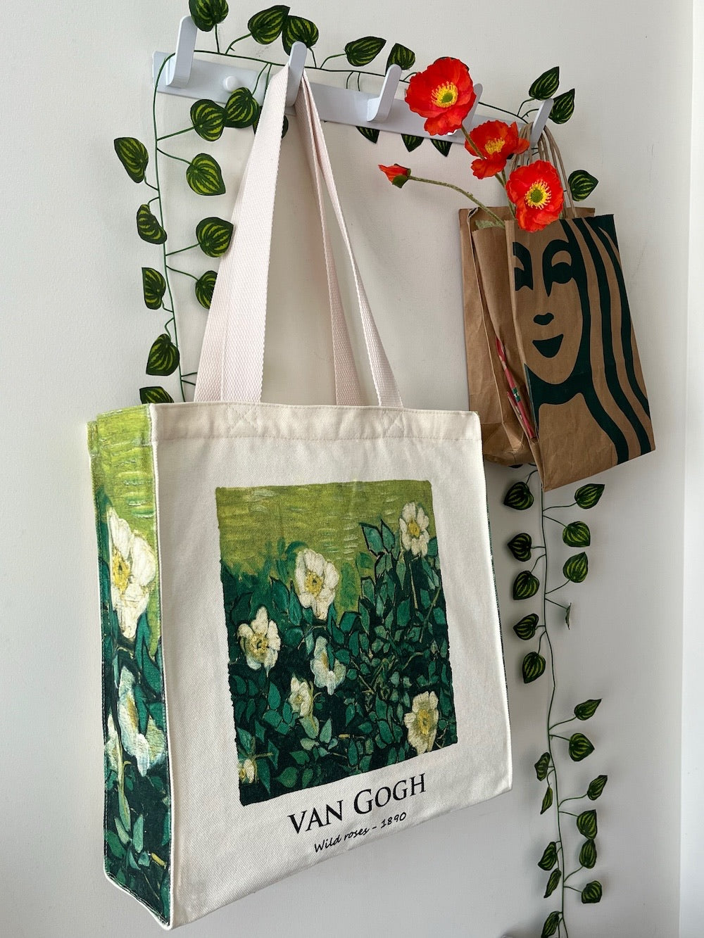 Van Gogh "Wild Roses" - Tote Bag