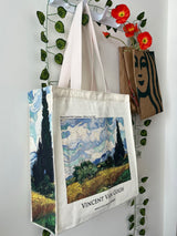 Van Gogh "Wheat field with Cypresses" - Tote Bag